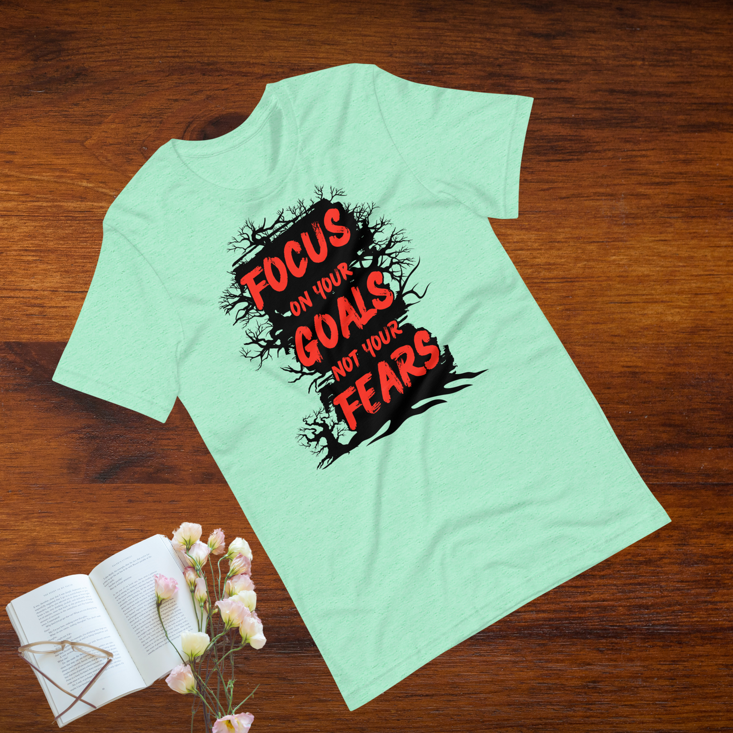 Focus On Your Goals Not Your Fears | Men Round Neck Half Sleeve T-shirt