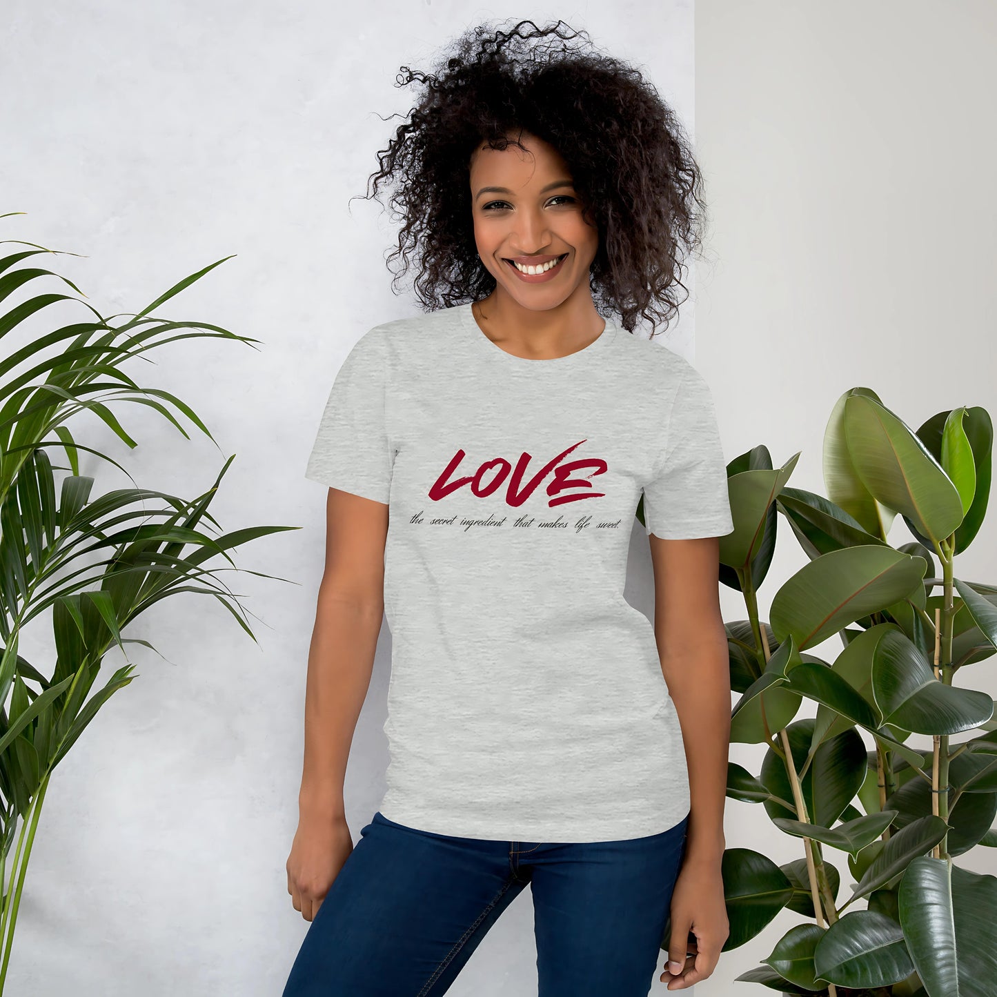 Love Secret Ingredient | Women Round Neck Half Sleeve T-shirt