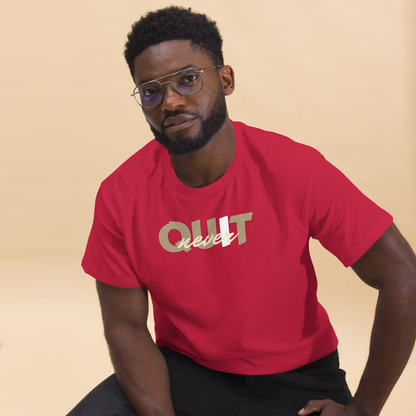 I Never Quit | Men Round Neck Half Sleeve T-shirt