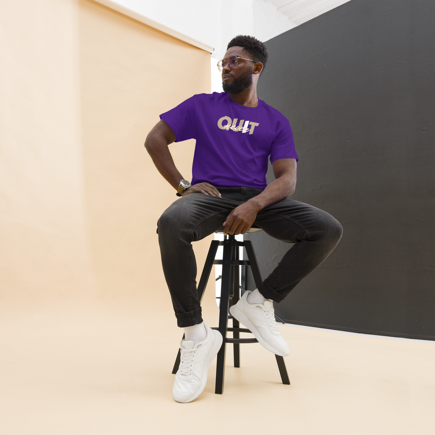 I Never Quit | Men Round Neck Half Sleeve T-shirt